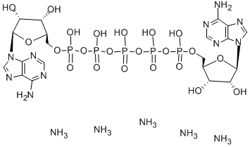 P1,P5-二(腺苷-5ˊ)五磷酸五铵盐,102783-61-9,结构式