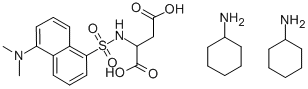 N-[[5-(二甲基氨基)-1-萘基]磺酰基]-天冬氨酸二环己铵盐, 102783-64-2, 结构式