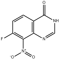 7-fluoro-8-nitroquinazolin-4-ol Struktur