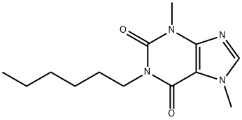 1-正-己基可可碱,1028-33-7,结构式
