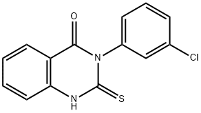 3-(3-CHLORO-PHENYL)-2-MERCAPTO-3H-QUINAZOLIN-4-ONE 化学構造式