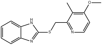 2-[(4-METHOXY-3-METHYL-2-PYRIDINYL)-METHYLTHIO]-BENZIMIDAZOLE 化学構造式