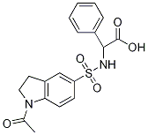 {[(1-acetyl-2,3-dihydro-1H-indol-5-yl)sulfonyl]amino}(phenyl)acetic acid Struktur