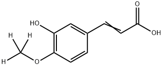 3-[3-Hydroxy-4-(Methoxy-d3)phenyl]-2-propenoic Acid Structure