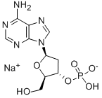 2ˊ-脱氧腺苷 3ˊ-一磷酸一钠盐, 102832-10-0, 结构式