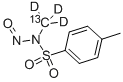 N-甲基(13C-d3)-N-亚硝基对甲苯磺酰胺, 102832-11-1, 结构式