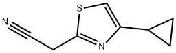 (4-Cyclopropyl-1,3-thiazol-2-yl)acetonitrile, 1028352-85-3, 结构式