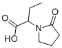 (2S)-2-(2-オキソピロリジン-1-イル)ブタン酸 化学構造式
