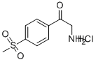 2-AMINO-1-[4-(METHYLSULFONYL)PHENYL]-1-ETHANONE HYDROCHLORIDE Structure