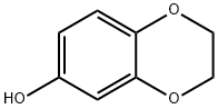 6-ヒドロキシ-1,4-ベンゾジオキサン 化学構造式