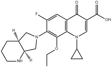 1-Cyclopropyl-8-ethoxy-6-fluoro-7-[(4aS,7aS)-octahydro-6H-pyrrolo[3,4-b]pyridin-6-yl]-4-oxo-1,4-dihydroquinoline-3-carboxylic acid Structure