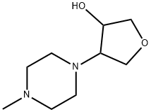 TRANS-4-(4-METHYLPIPERAZIN-1-YL)TETRAHYDROFURAN-3-OL 结构式