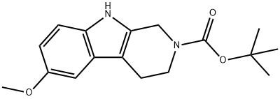 6-甲氧基-1,3,4,9-四氢-2H-Β-咔啉-2-甲酸叔丁酯,1029578-08-2,结构式