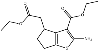 2-氨基-5,6-二氢-4H-环戊二烯[B]噻吩-3,4-二羧酸二乙酯,1029689-54-0,结构式