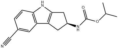(S)-[7-氰基-1,2,3,4-四氢环戊二烯并[B]吲哚-2-基]氨基甲酸异丙酯, 1029691-23-3, 结构式