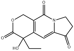 (±)- 1H-Pyrano[3,4-f]indolizine-3,6,10(4H)-trione, 4-ethyl-7,8-dihydro-4-hydroxy Struktur