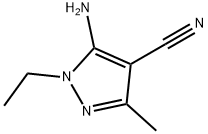 5-氨基-1-乙基-3-甲基-1H-吡唑-4-甲腈, 102997-29-5, 结构式