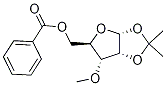 5-O-Benzoyl-1,2-O-isopropylidene-3-O-Methyl-alpha-D-ribofuranose 化学構造式