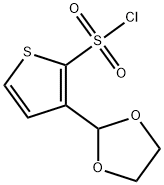 3-(1,3-DIOXOLAN-2-YL)THIOPHENE-2-SULFONYL CHLORIDE 化学構造式