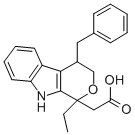 1-エチル-1,3,4,9-テトラヒドロ-4-ベンジルピラノ[3,4-b]インドール-1-酢酸 化学構造式