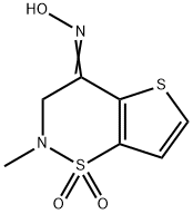 (4Z)-2-メチル-2,3-ジヒドロ-4H-チエノ[2,3-E][1,2]チアジン-4-オンオキシム1,1-ジオキシド 化学構造式
