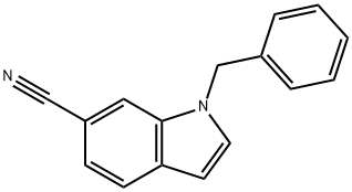 1-苄基-1H-吲哚-6-甲腈 结构式