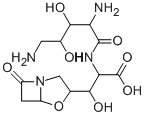 2-(3,4-Dihydroxy-2,5-diaminopentanoylamino)-3-(7-oxo-4-oxa-1-azabicyclo[3.2.0]heptan-3-yl)-3-hydroxypropionic acid Structure