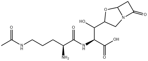 2-[5-(Acetylamino)-2-aminopentanoylamino]-3-(7-oxo-4-oxa-1-azabicyclo[3.2.0]heptan-3-yl)-3-hydroxypropionic acid Structure