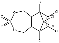 1,5,5a,6,9,9a-ヘキサヒドロ-6,9-メタノ-6,7,8,9,10,10-ヘキサクロロ-2,4,3-ベンゾジオキサチエピン3,3-ジオキシド 化学構造式