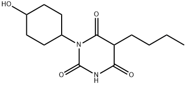 5-ブチル-1-(4-ヒドロキシシクロヘキシル)バルビツル酸 化学構造式