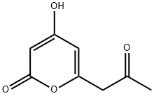 4-ヒドロキシ-6-(2-オキソプロピル)-2H-ピラン-2-オン 化学構造式