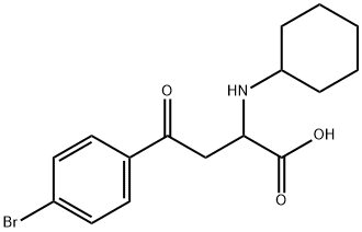 4-(4-bromophenyl)-2-(cyclohexylamino)-4-oxobutanoic acid Struktur