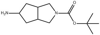 5-Amino-hexahydro-cyclopenta[c]pyrrole-2-carboxylic acid tert-butyl ester 结构式