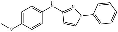 N-(4-メトキシフェニル)-1-フェニル-1H-ピラゾール-3-アミン 化学構造式