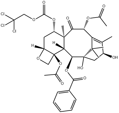 7-O-(2,2,2-三氯乙氧基羰基)浆果赤霉素 III, 103150-33-0, 结构式