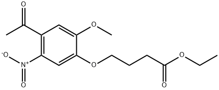 4-(4-Acetyl-2-Methoxy-5-nitrophenoxy)-butanoic Acid Ethyl Ester Structure