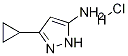3 -环丙基-1H -吡唑- 5 -胺盐酸盐,1031791-16-8,结构式