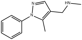 N-メチル-N-[(5-メチル-1-フェニル-1H-ピラゾール-4-イル)メチル]アミン 化学構造式