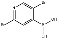 2,5-DIBROMO-4-PYRIDINYLBORONIC ACID Structure