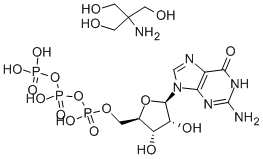 5′-三磷酸鸟苷三钠三磷酸鸟苷三钠 三羟甲基氨基甲烷盐, 103192-46-7, 结构式