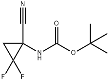 tert-Butyl (1-cyano-2,2-difluorocyclopropyl)-carbamate Structure