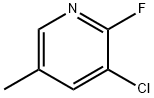3-クロロ-2-フルオロ-5-メチルピリジン 化学構造式