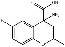 4-AMINO-6-FLUORO-2-METHYLCHROMAN-4-CARBOXYLIC ACID Structure