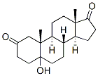 5Α-雄甾(烷)-A-失碳-2,17-二酮, 1032-12-8, 结构式