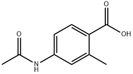 4-アセトアミド-2-メチル安息香酸 化学構造式
