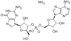guanylyl[3'->5']adenosine, ammonium salt Struktur
