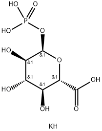 ALPHA-D-吡喃葡萄糖醛酸 1-(磷酸二氢酯)三钾盐,103213-29-2,结构式