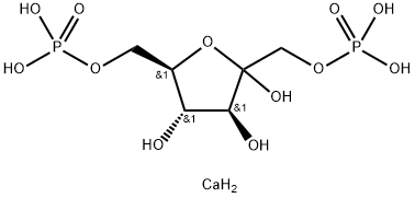 D-Fructose-1,6-diphoshate calcium salt 化学構造式