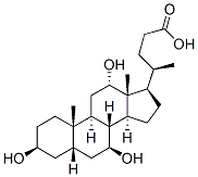 (3b,5b,7b,12a)-3,7,12-trihydroxy-Cholan-24-oic acid 化学構造式