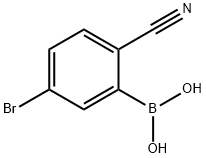 5-溴-2-氰基苯硼酸,1032231-30-3,结构式